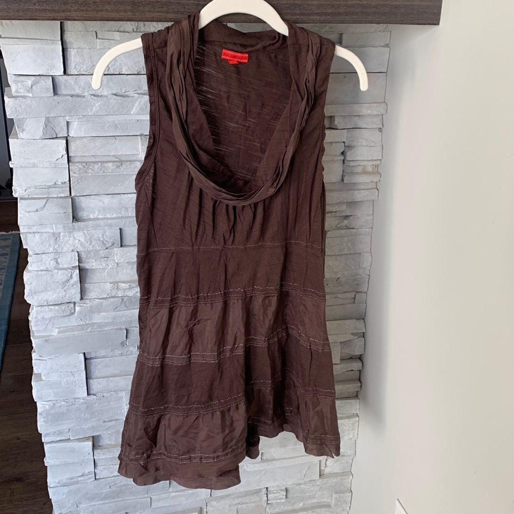 Vintage Anthropologie one.september brown tank top